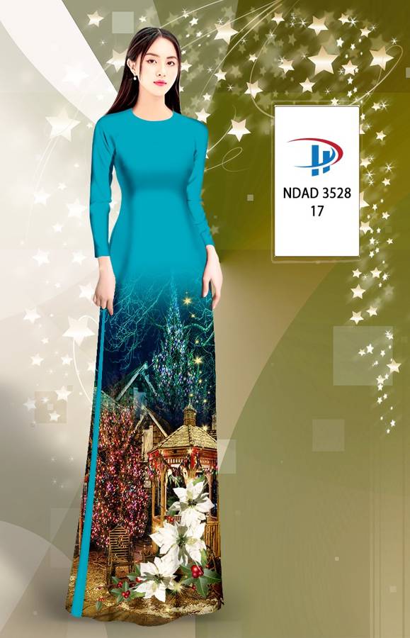 Vải Áo Dài Phong Cảnh Giáng Sinh AD NDAD3528 20